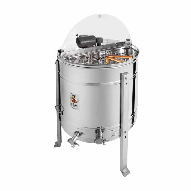 Logar 12-Waben-Radialschleuder mit Bruchschutzgitter, Kessel 76 cm, Motor 110W, Rähmchen 26 x 48 cm