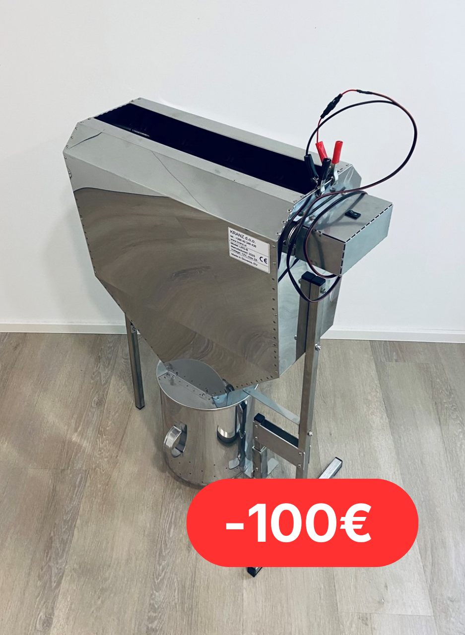 Dispositif d'écartement des abeilles 50 cm avec pédale pour ruches à cadres