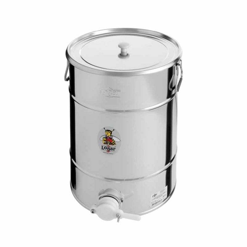 Logar Abfüllbehälter 50 kg mit Kunststoff-Honighahn