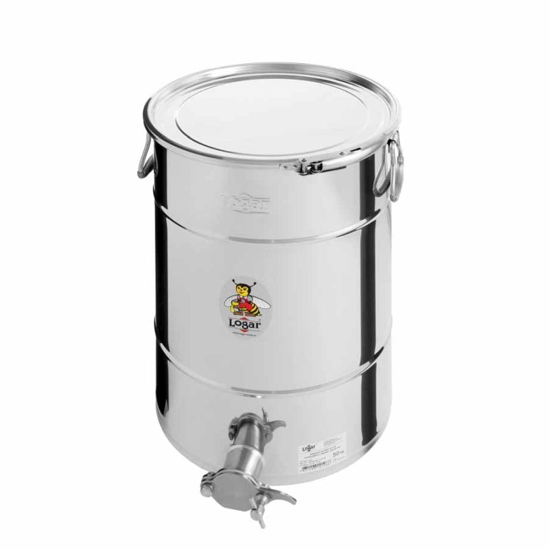 Logar Abfüllbehälter 50 kg mit Spannring und Dichtung